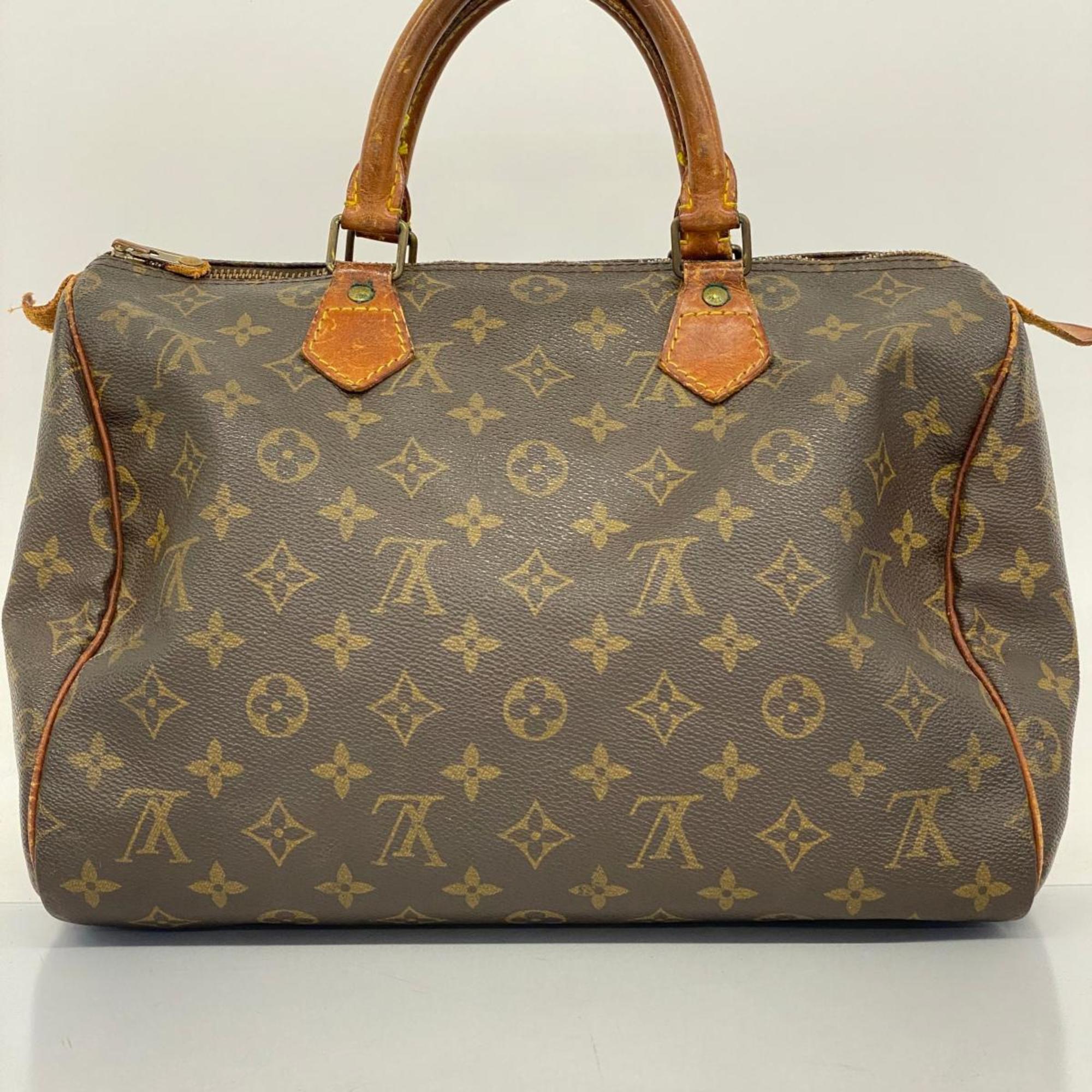 Louis Vuitton Handbag Monogram Speedy 30 M41108 Brown Ladies