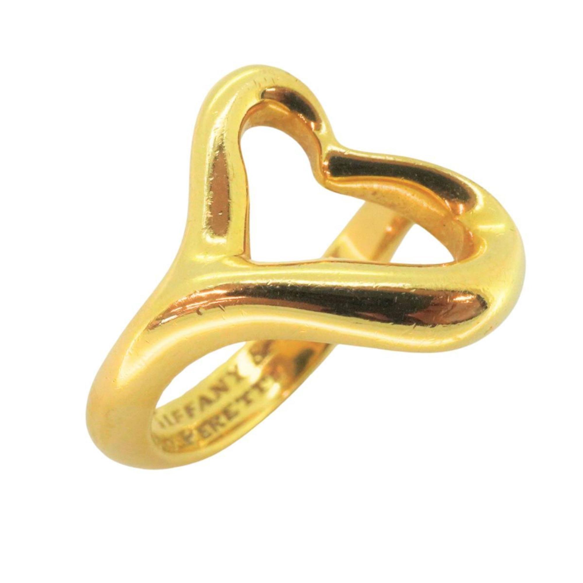 Tiffany Ring Heart K18YG Yellow Gold Ladies