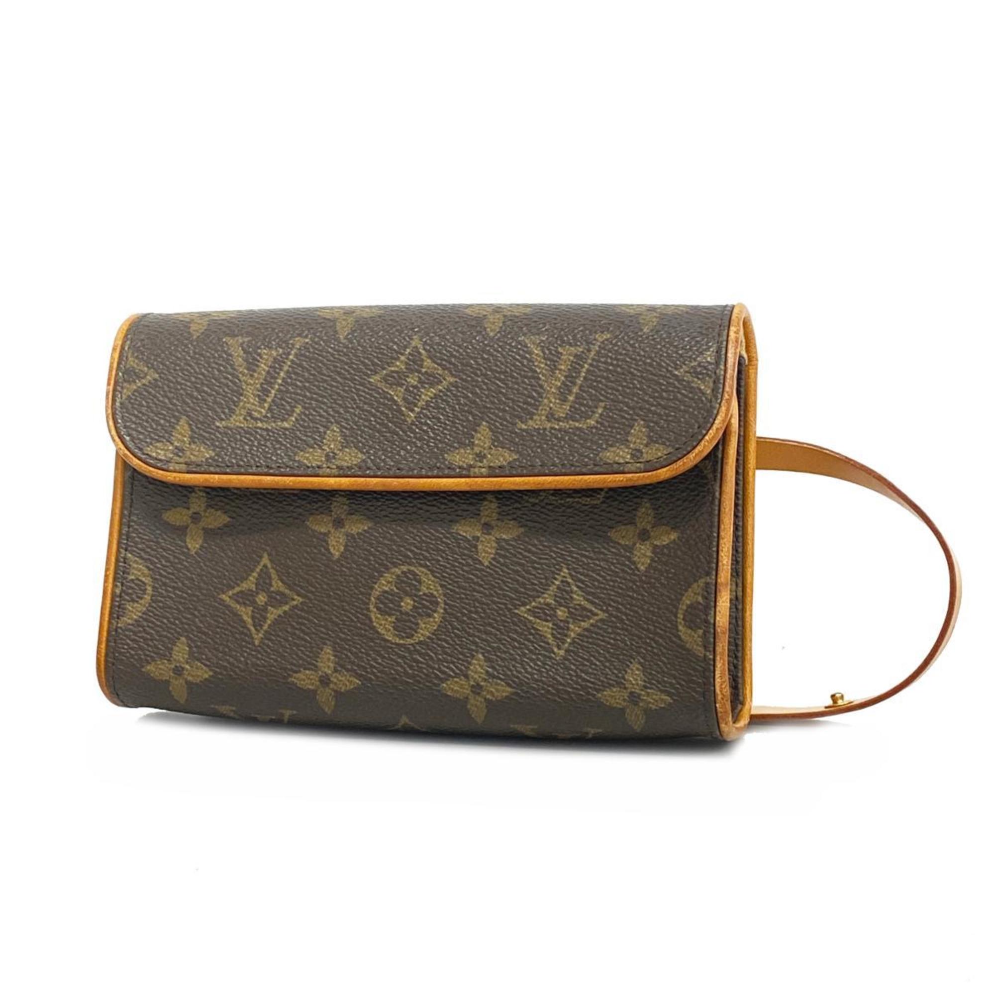 Louis Vuitton Waist Bag Monogram Pochette Florentine M51855 Brown Women's