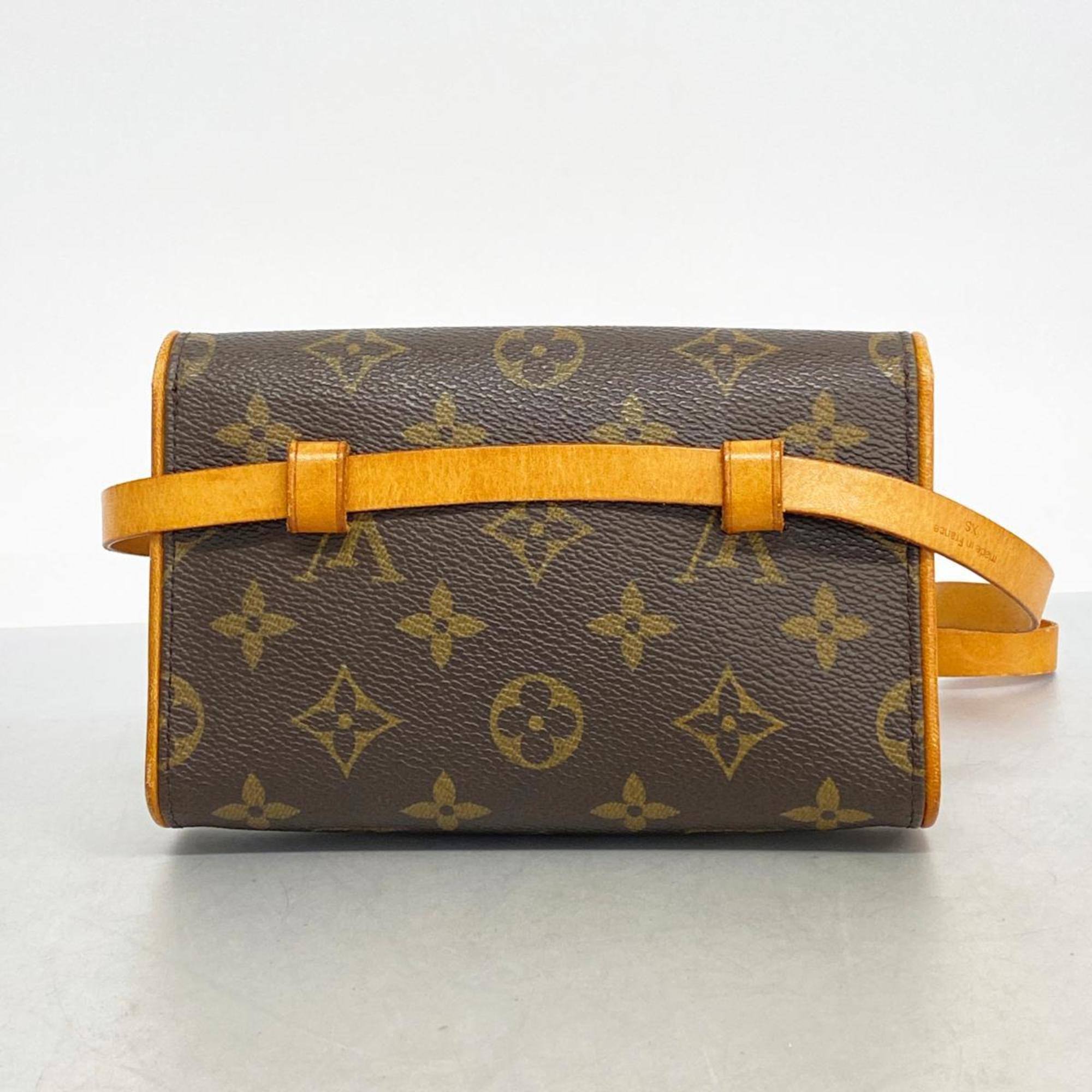 Louis Vuitton Waist Bag Monogram Pochette Florentine M51855 Brown Women's