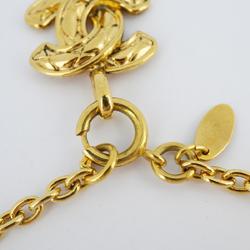 Chanel Necklace Coco Mark Matelasse GP Plated Gold Women's