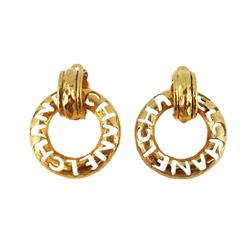 Chanel Earrings Circle GP Plated Gold Women's