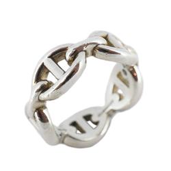 Hermes Ring Chaine d'Ancre Anchainée 925 Silver Women's