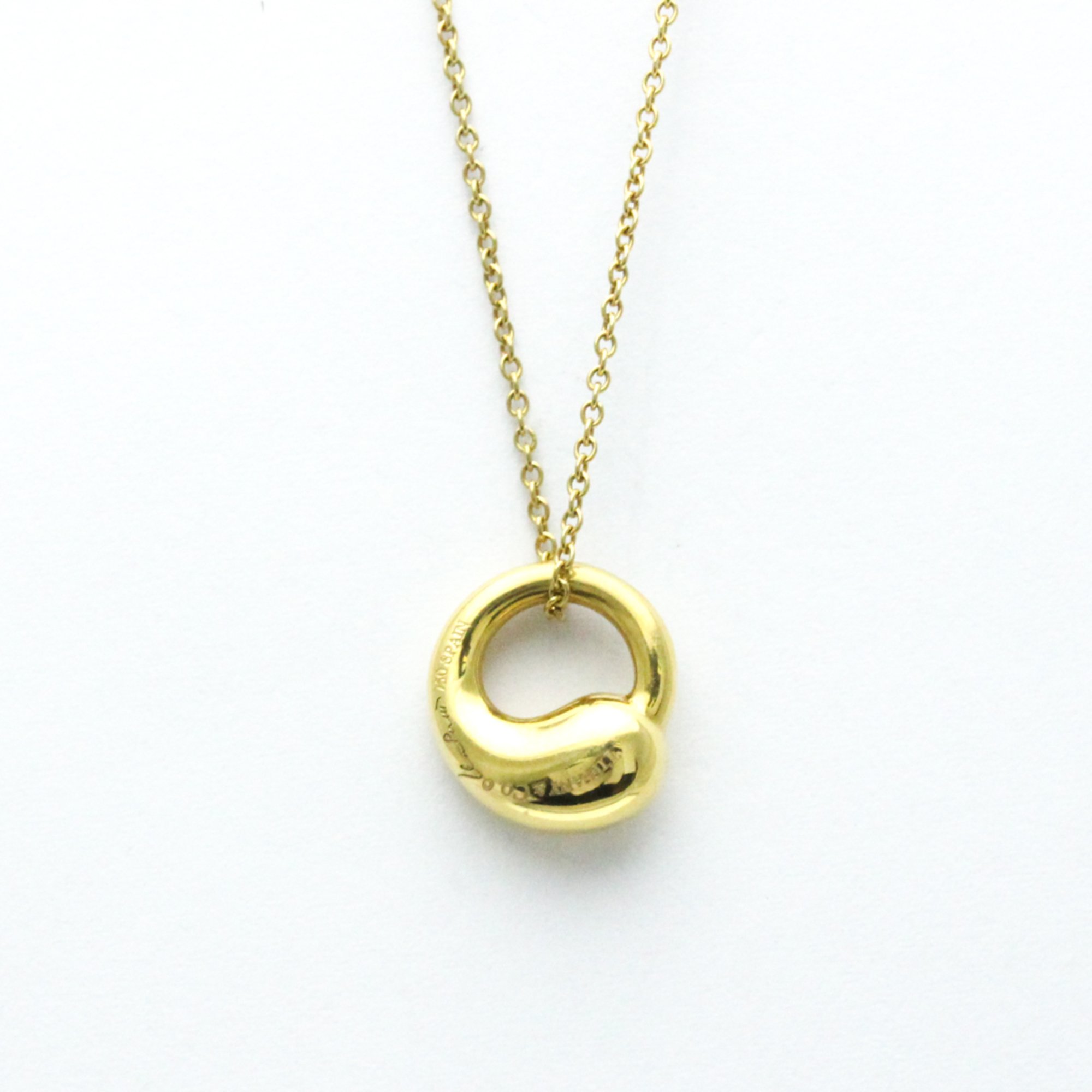 Tiffany Eternal Circle Yellow Gold (18K) No Stone Men,Women Fashion Pendant Necklace (Gold)