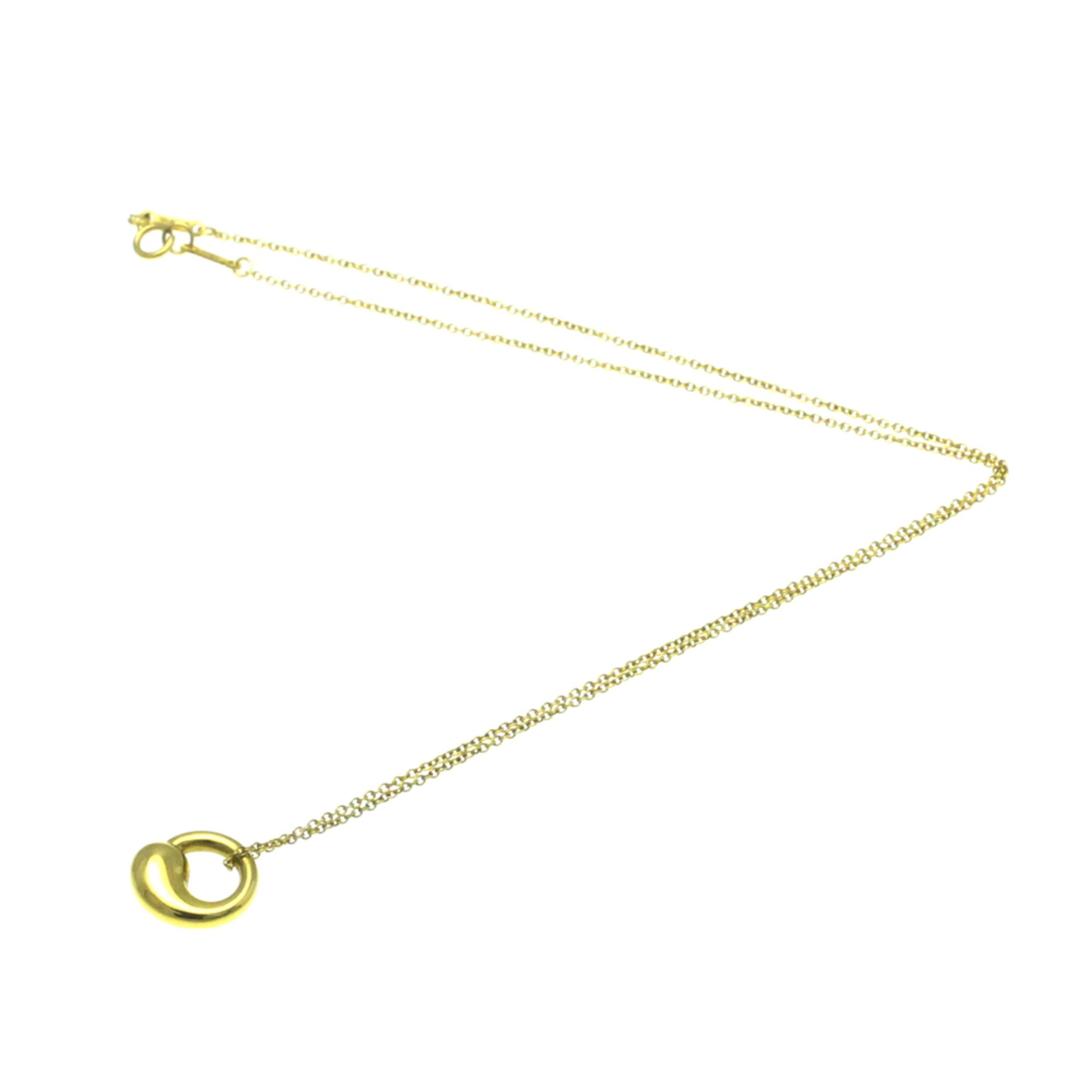 Tiffany Eternal Circle Yellow Gold (18K) No Stone Men,Women Fashion Pendant Necklace (Gold)