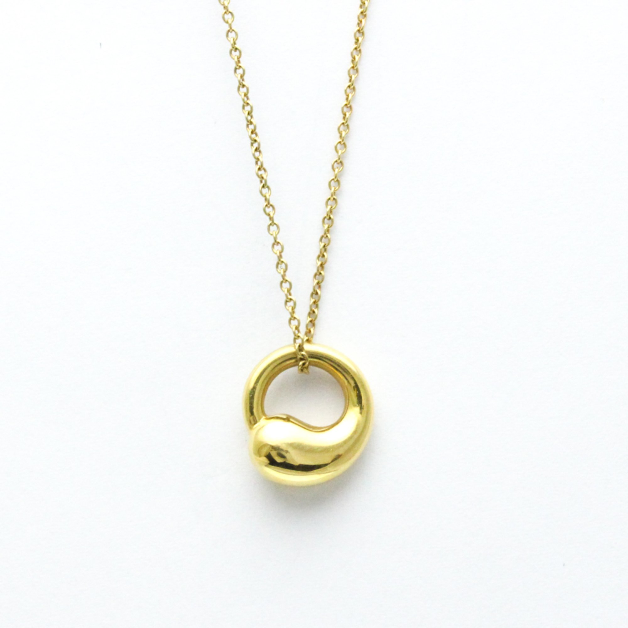 Tiffany Eternal Circle Yellow Gold (18K) No Stone Men,Women Fashion Pendant Necklace (Gold)