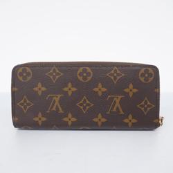 Louis Vuitton Long Wallet Monogram Portefeuille Clemence M61298 Brown Rose Ballerine Ladies