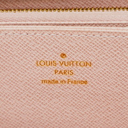 Louis Vuitton Long Wallet Damier Azur Zippy N63503 White Rose Ballerine Ladies