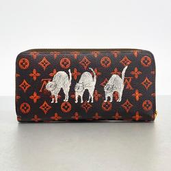 Louis Vuitton Long Wallet Catgram Zippy M63875 Brown Ladies