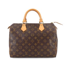 Louis Vuitton Monogram Speedy 30 Handbag Brown M41526 Gold Hardware