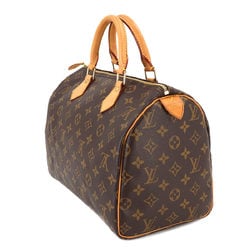 Louis Vuitton Monogram Speedy 30 Handbag Brown M41526 Gold Hardware