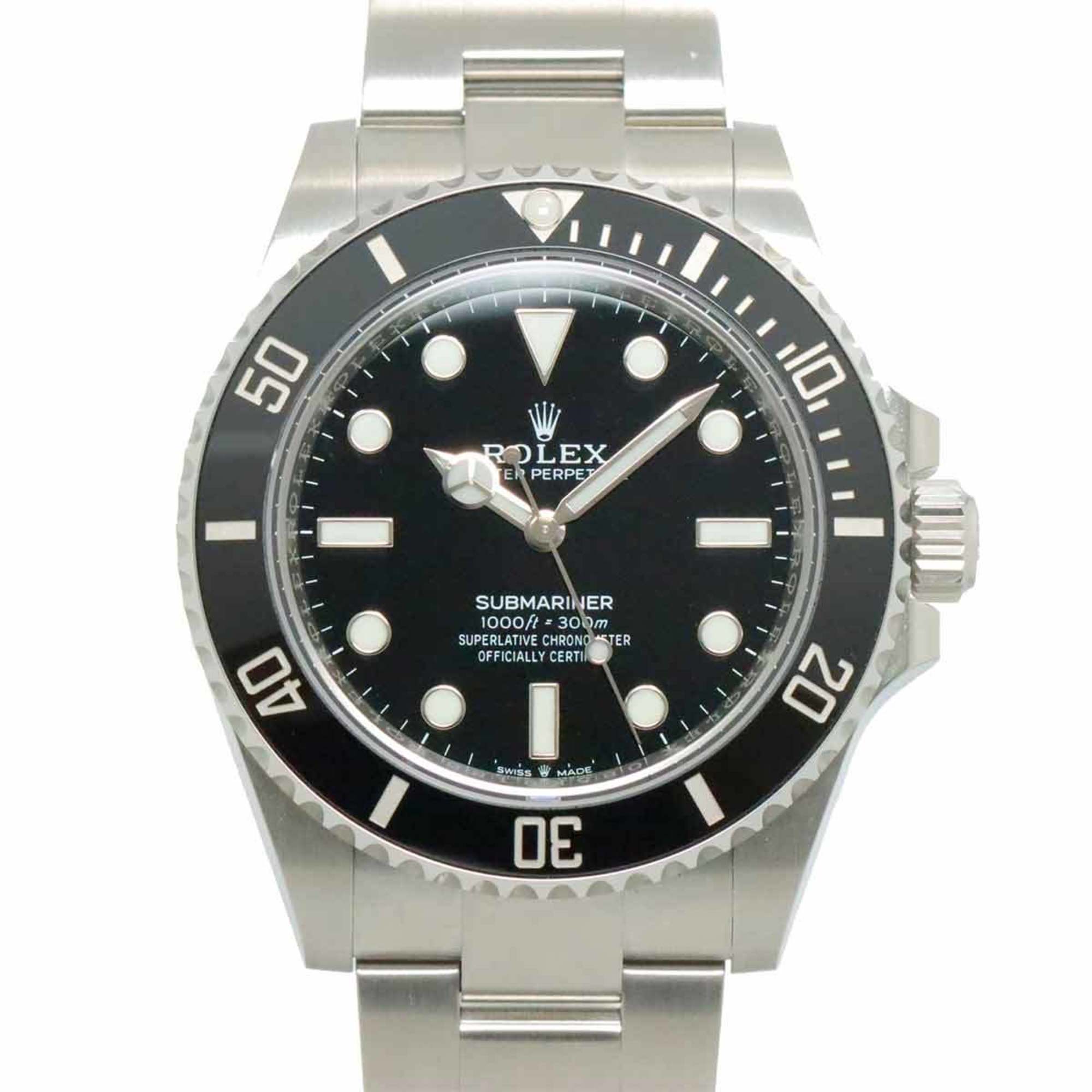 Rolex ROLEX Submariner No Date 124060 Random Number Roulette Men's Watch Black Automatic Self-Winding