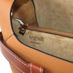 LOEWE Gate Bag Shoulder Leather Brown 321.12.T19 Gold Hardware