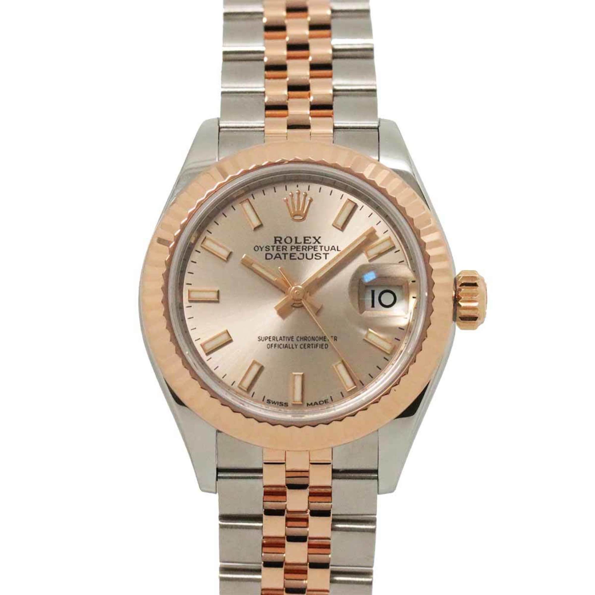 Rolex ROLEX Datejust 279171 Random Number Roulette Ladies Watch Sunray Rose Color K18PG Automatic