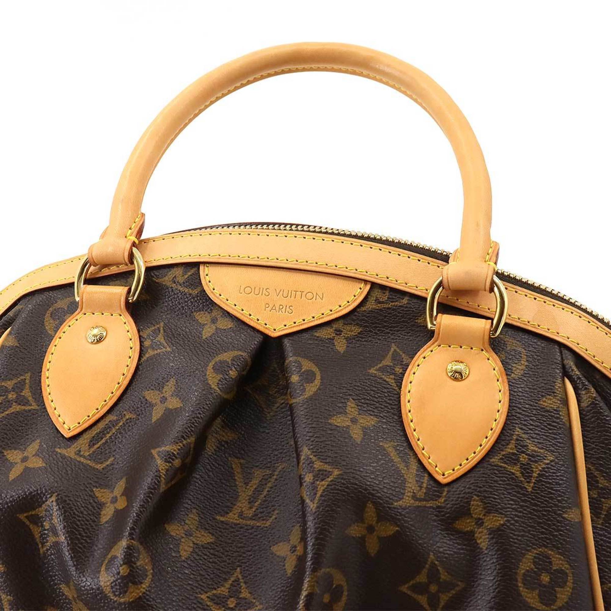 Louis Vuitton LOUIS VUITTON Monogram Tivoli PM Handbag Brown M40143 Gold Hardware