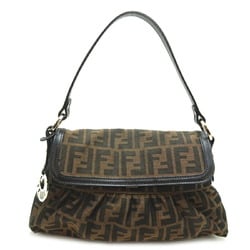 Fendi Chef Bag Women's Shoulder 8BR445 Jacquard Brown