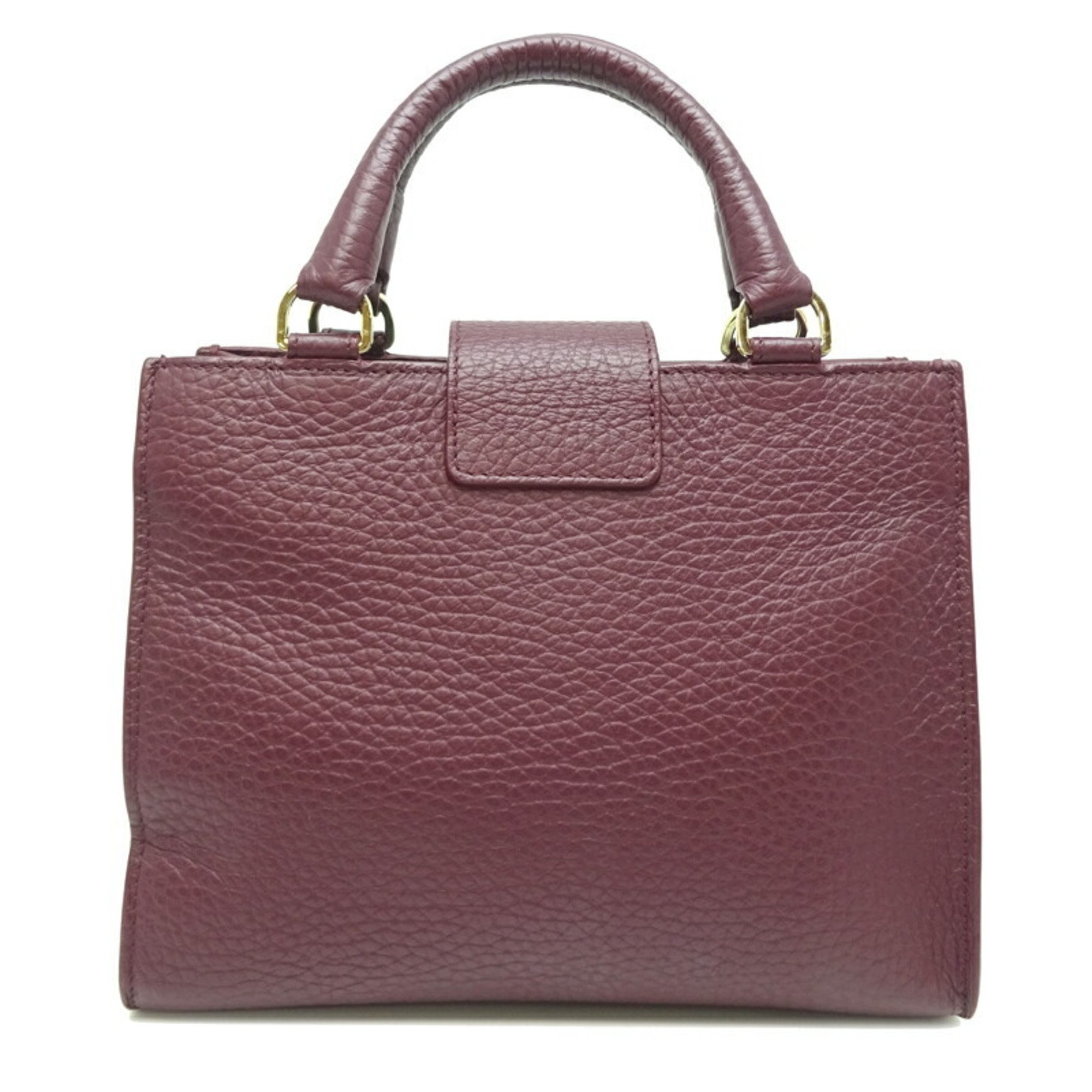 Furla 2-Way Bag Women's Handbag Leather Bordeaux (Red)