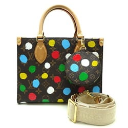 Louis Vuitton On the Go PM Yayoi Kusama Collaboration Women's Handbag M46380 Monogram Brown