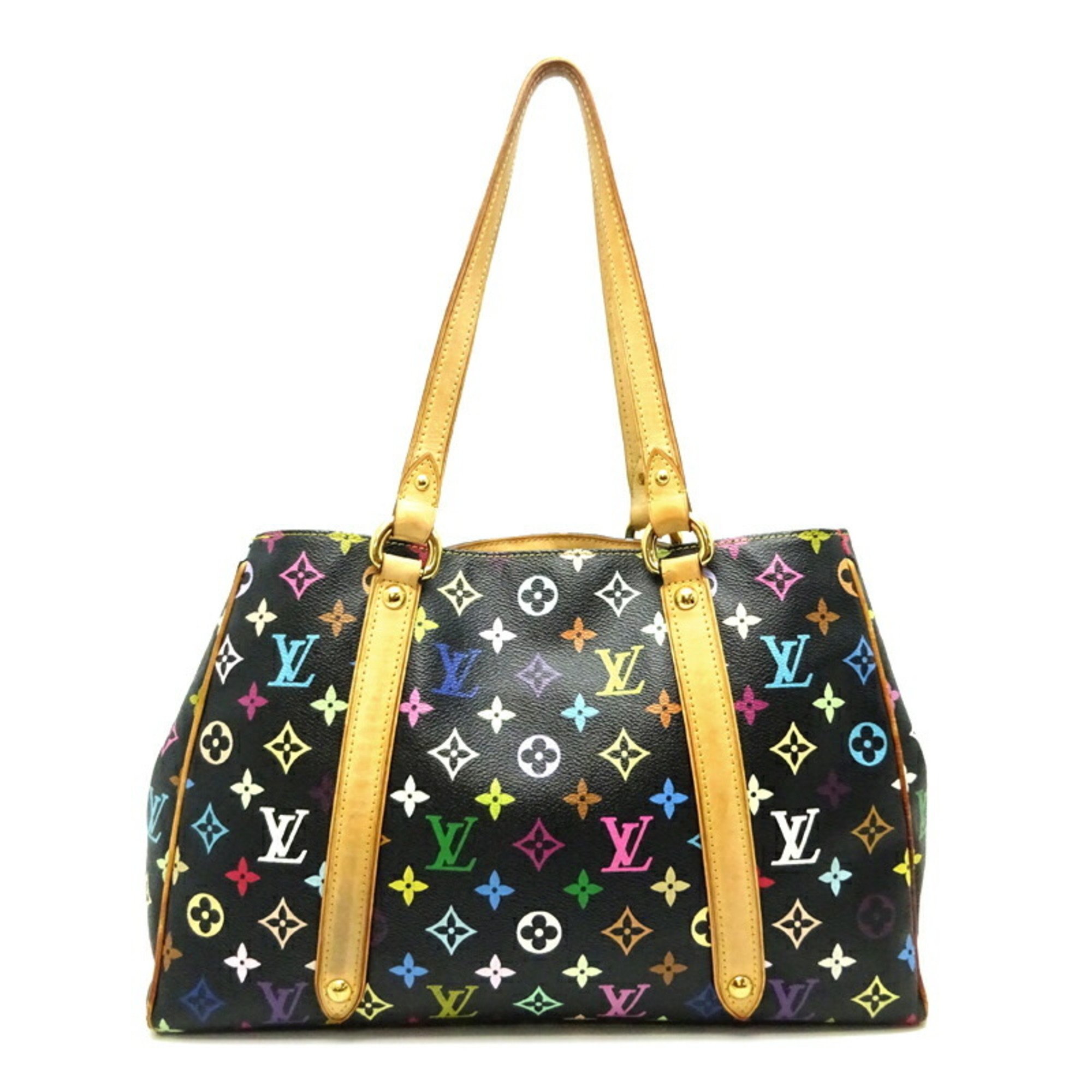 Louis Vuitton Aurelia MM Women's Tote Bag M40095 Monogram Multicolor Black