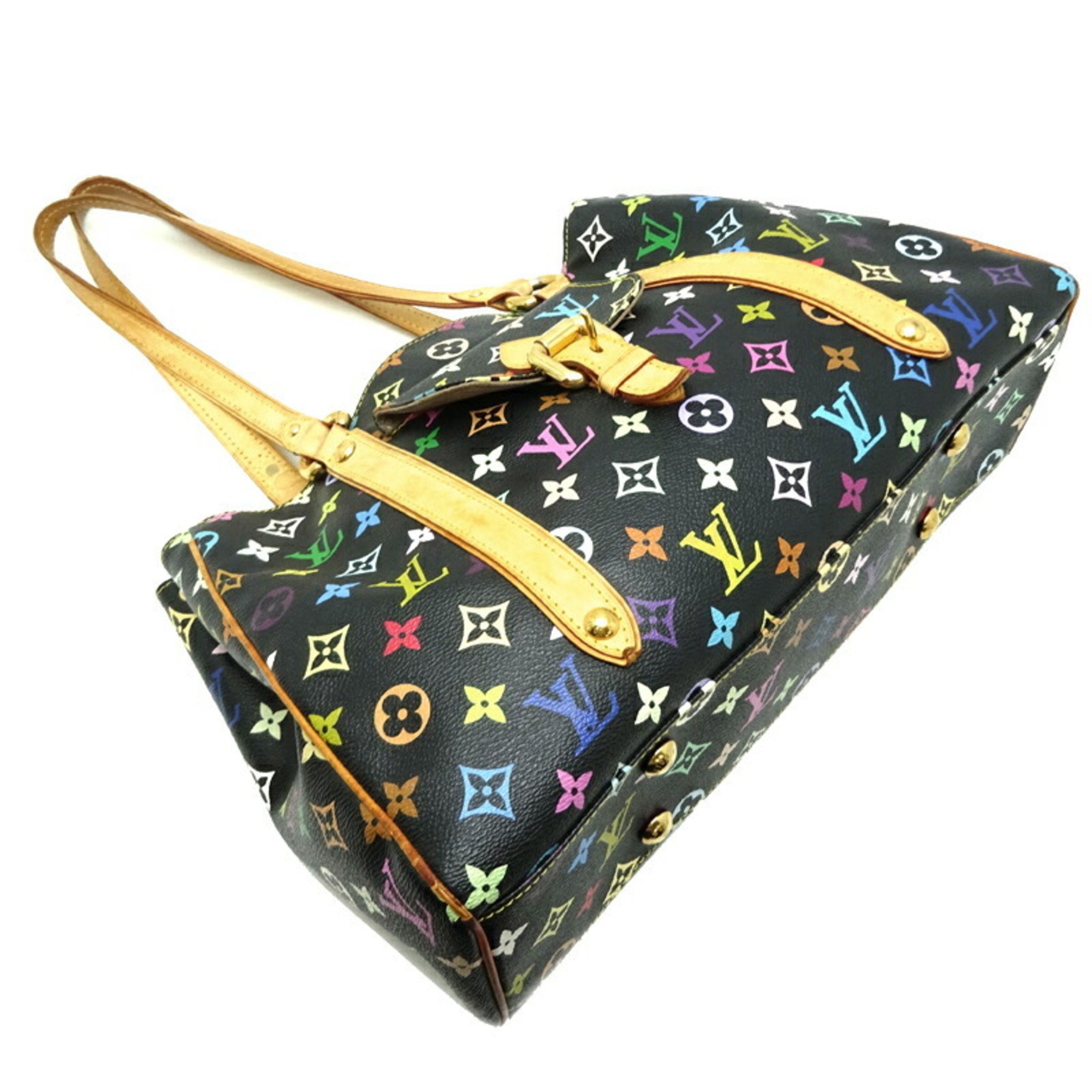 Louis Vuitton Aurelia MM Women's Tote Bag M40095 Monogram Multicolor Black