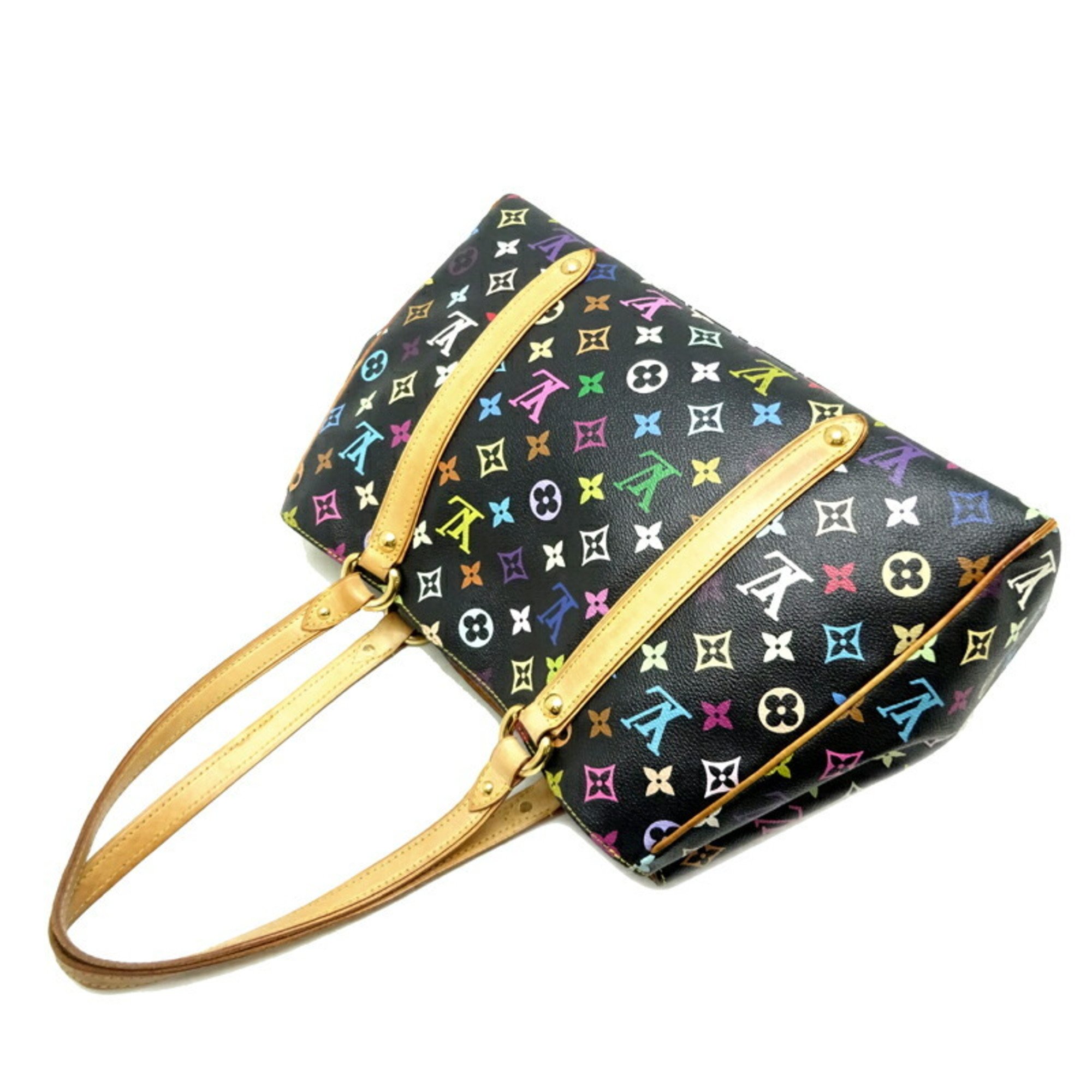 Louis Vuitton Aurelia MM Women's Tote Bag M40095 Monogram Multicolor Black