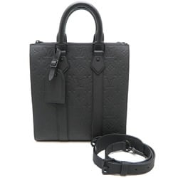 Louis Vuitton Monogram Taurillon Sac Plat Cross Men's Shoulder Bag M21884 Noir (Black)