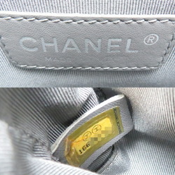 Chanel sticker attached Boy Galuchat chain ladies shoulder bag silver