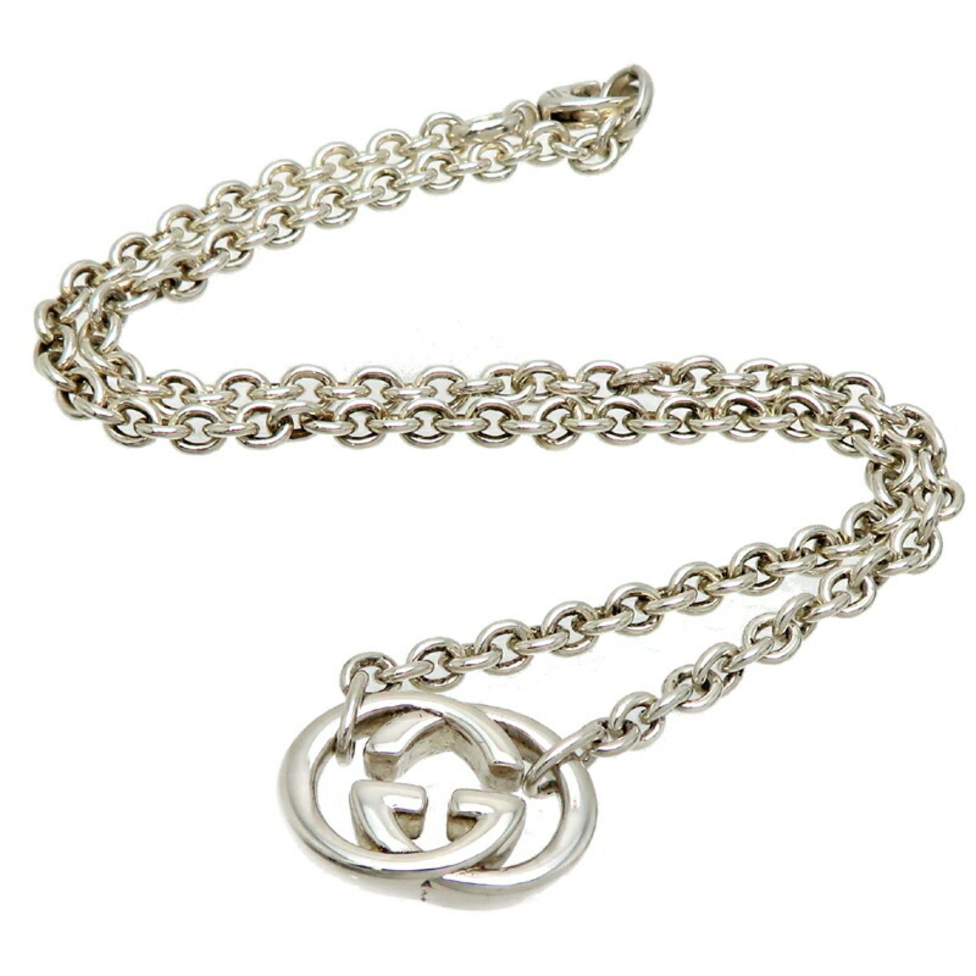 Gucci SV925 Interlocking G Women's and Men's Necklace Silver 925