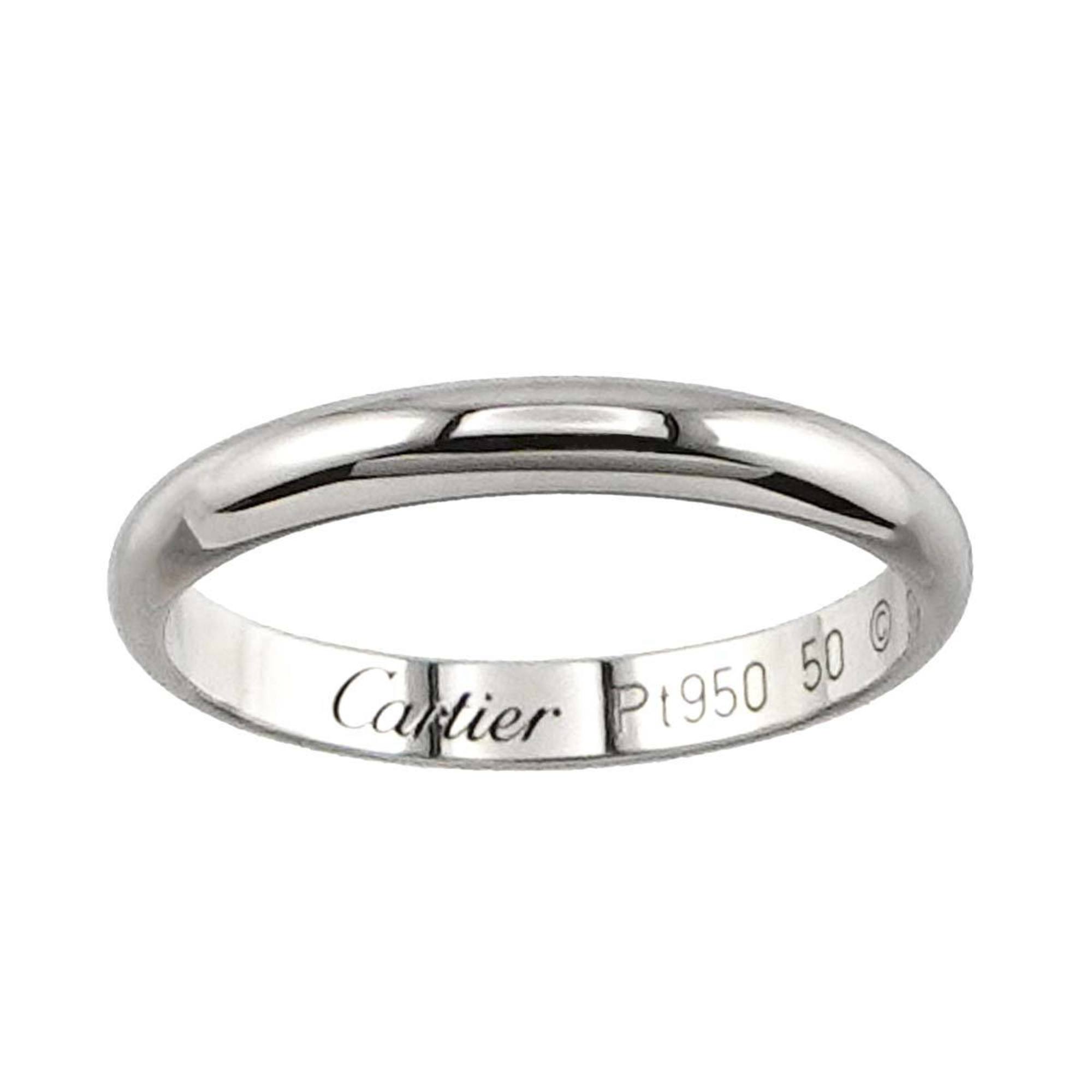 Cartier 1895 Classic #50 Ring Width 2.5mm Pt Platinum