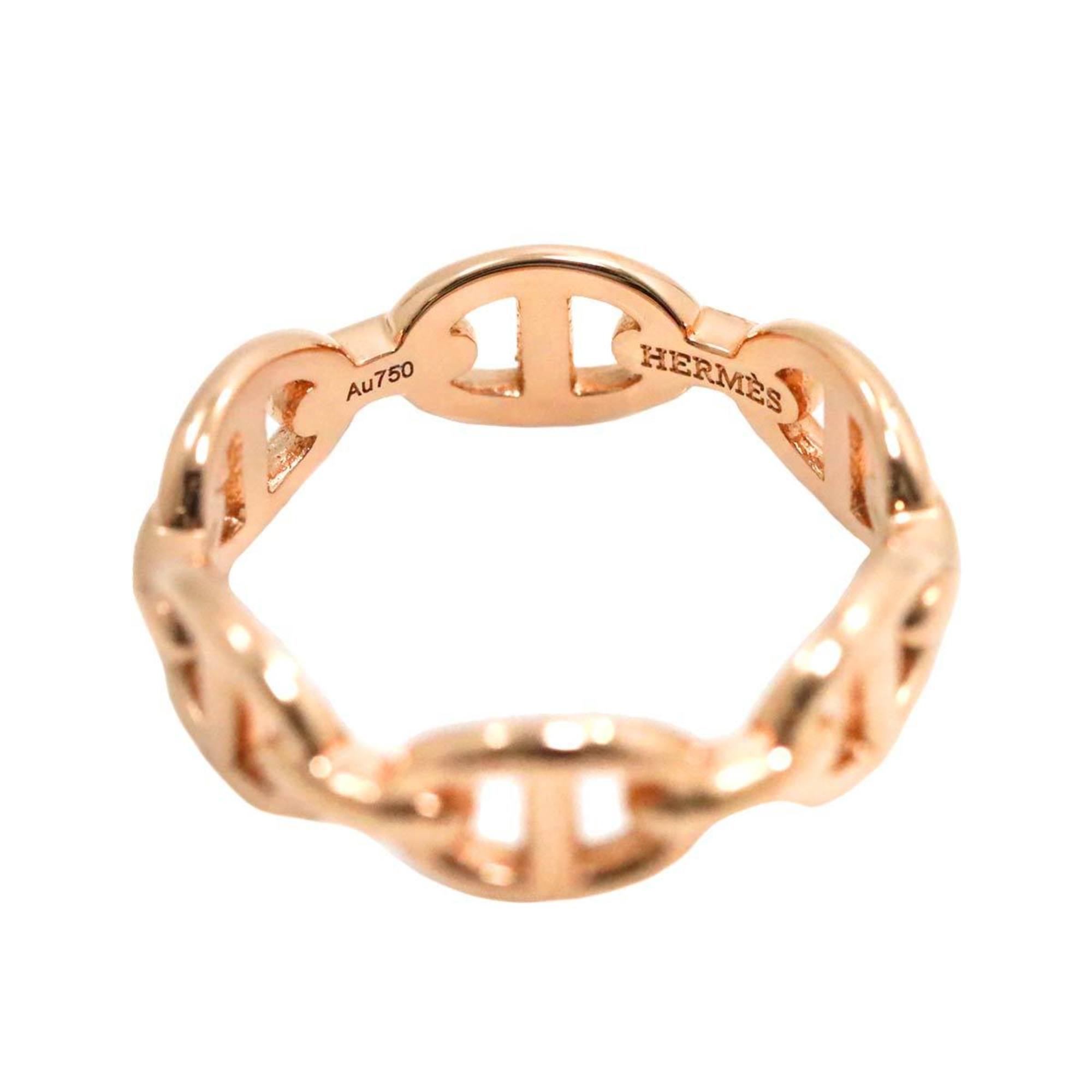 HERMES Chaine d'Ancre Anchaene PM #51 Ring K18 PG Pink Gold 750 dancre