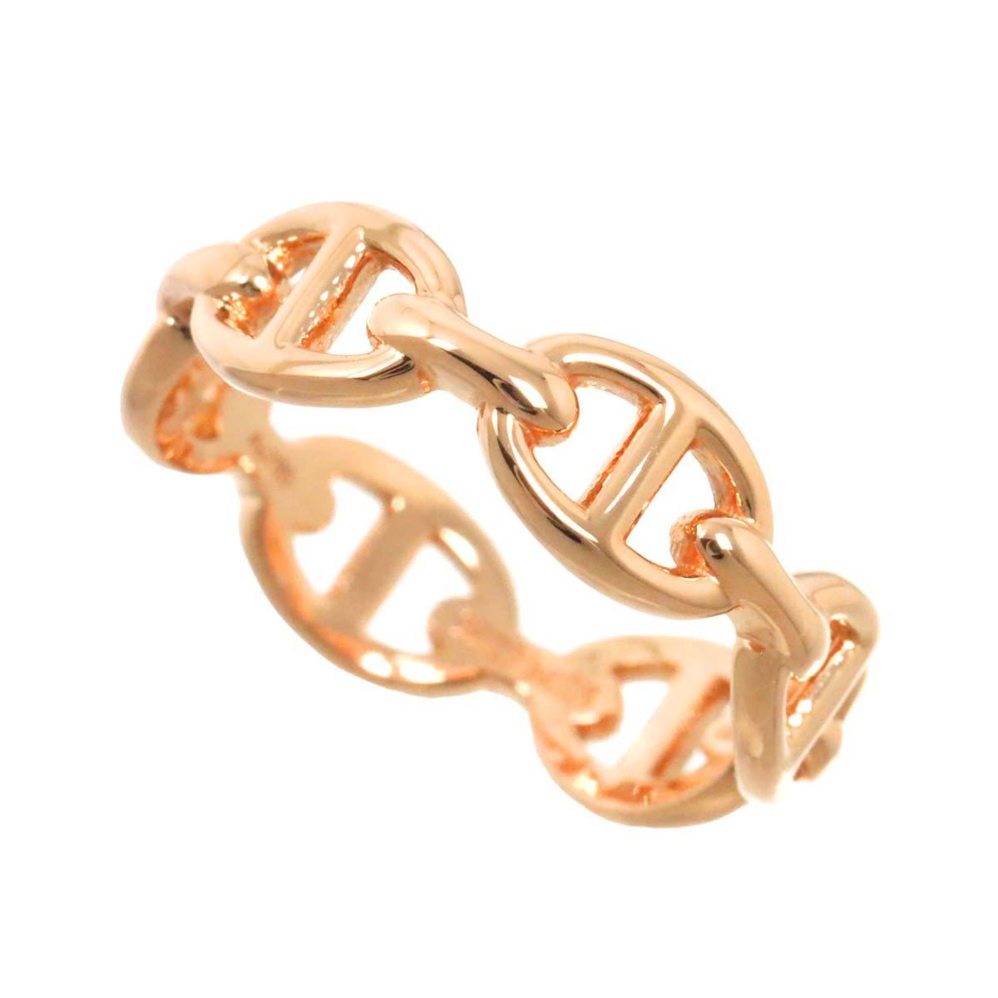 HERMES Chaine d'Ancre Anchaene PM #51 Ring K18 PG Pink Gold 750 dancre