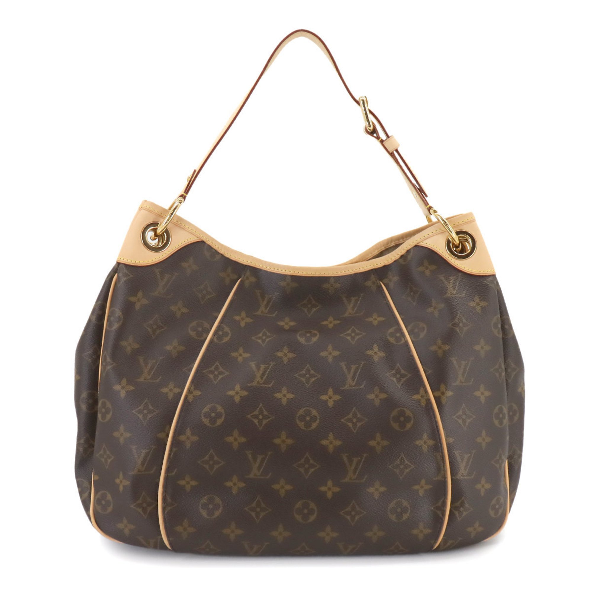 LOUIS VUITTON Monogram Galliera PM Shoulder Bag Brown Gold Hardware M56382