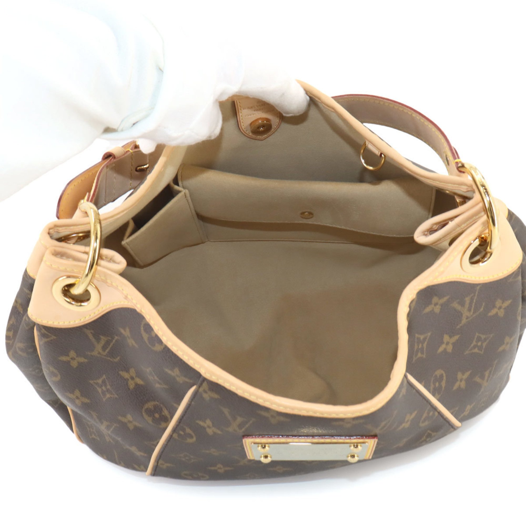 LOUIS VUITTON Monogram Galliera PM Shoulder Bag Brown Gold Hardware M56382