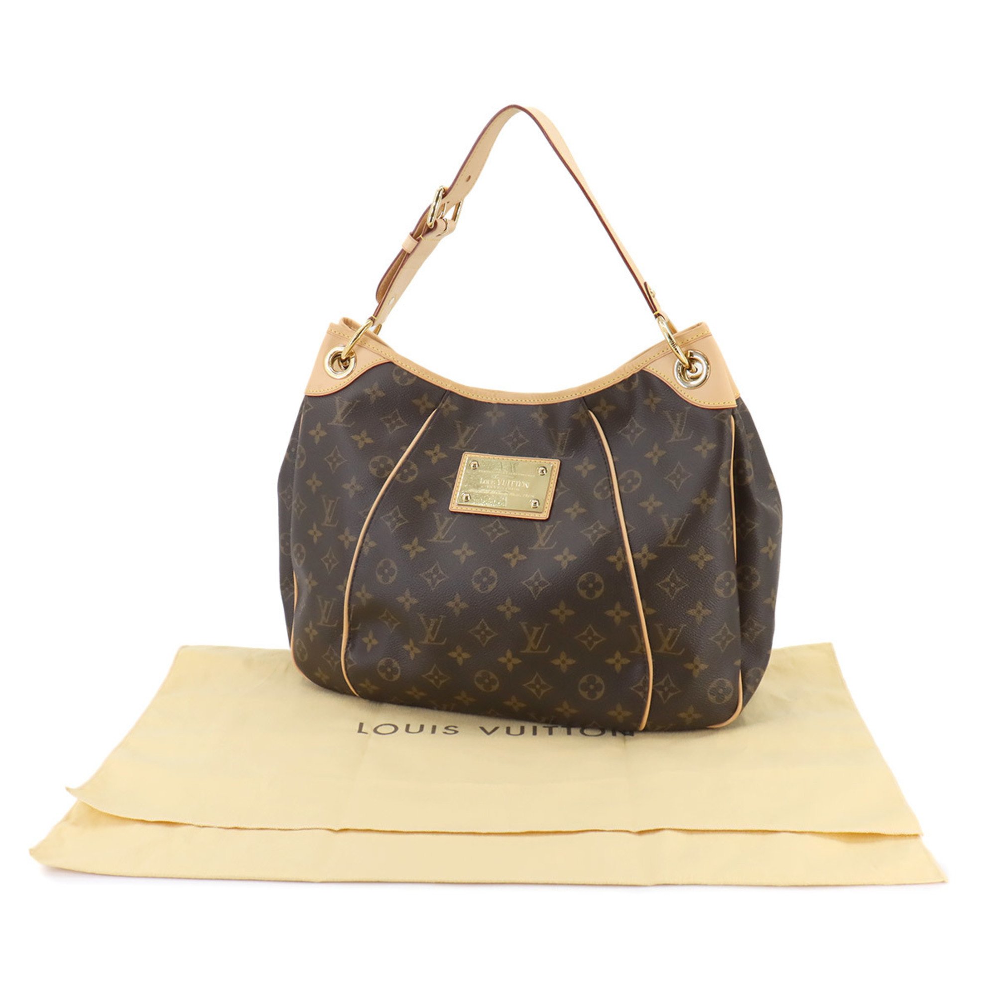 LOUIS VUITTON Monogram Galliera PM Shoulder Bag Brown Gold Hardware M56382