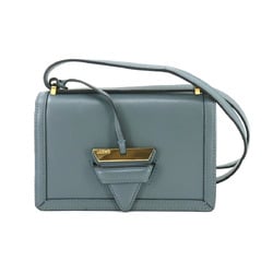 LOEWE Barcelona Small Shoulder Bag Leather Blue 302.74.P39 Gold Hardware