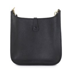 Hermes Evelyne GM Shoulder Bag Ardennes Black A Stamp Gold Hardware