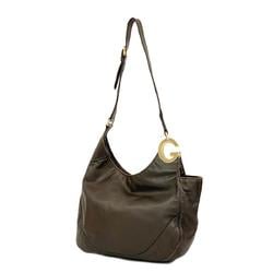 Gucci Shoulder Bag Guccissima 203503 Leather Brown Women's