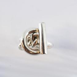 Hermes Ring Croisette 925 Silver Men's Women's