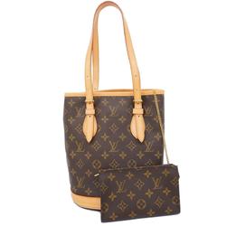 Louis Vuitton Tote Bag Monogram Bucket PM M42238 Brown Ladies