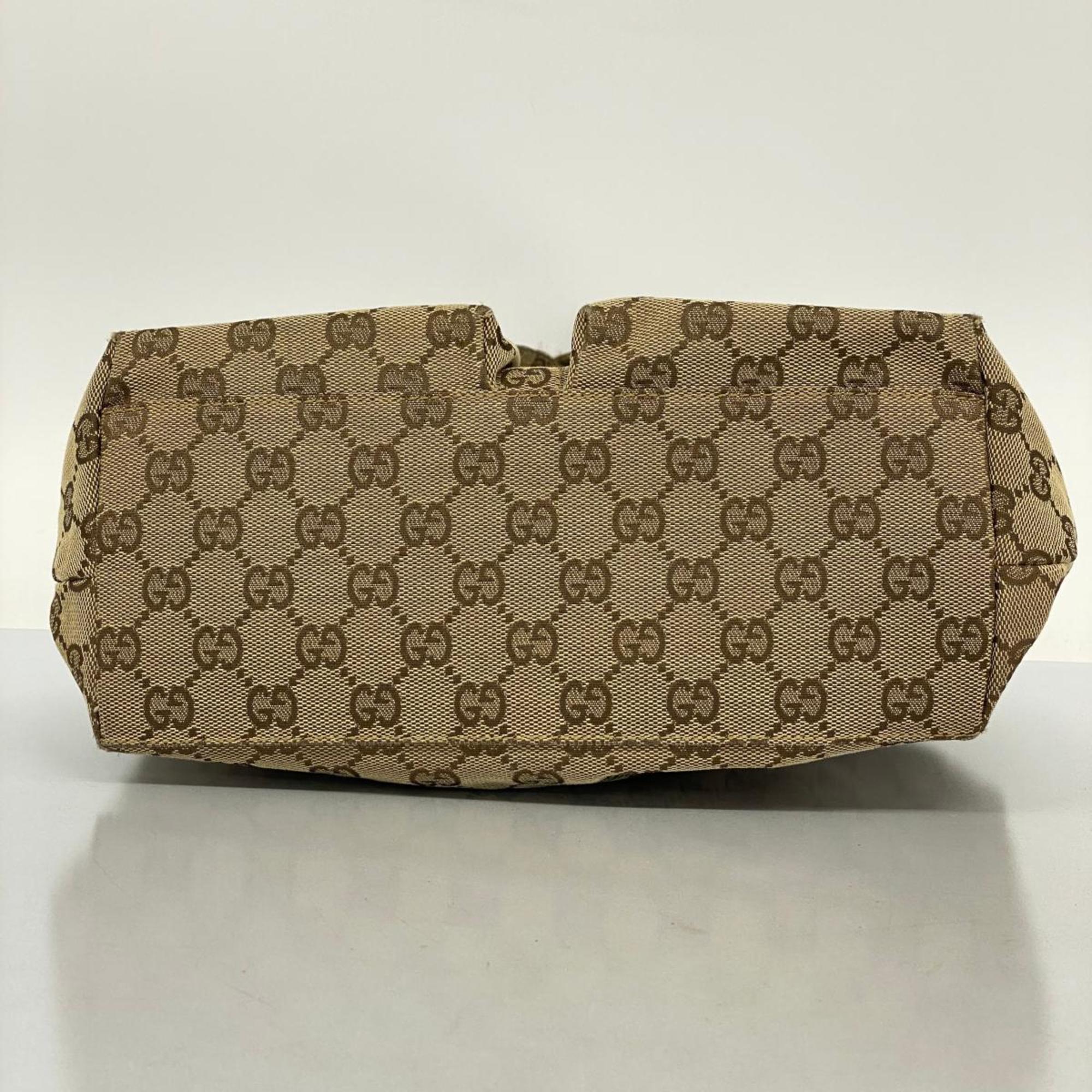 Gucci Shoulder Bag GG Canvas 002 1076 Brown Women's