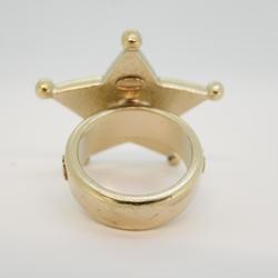 Chanel Ring Coco Mark Star GP Plated Gold A14A Women's