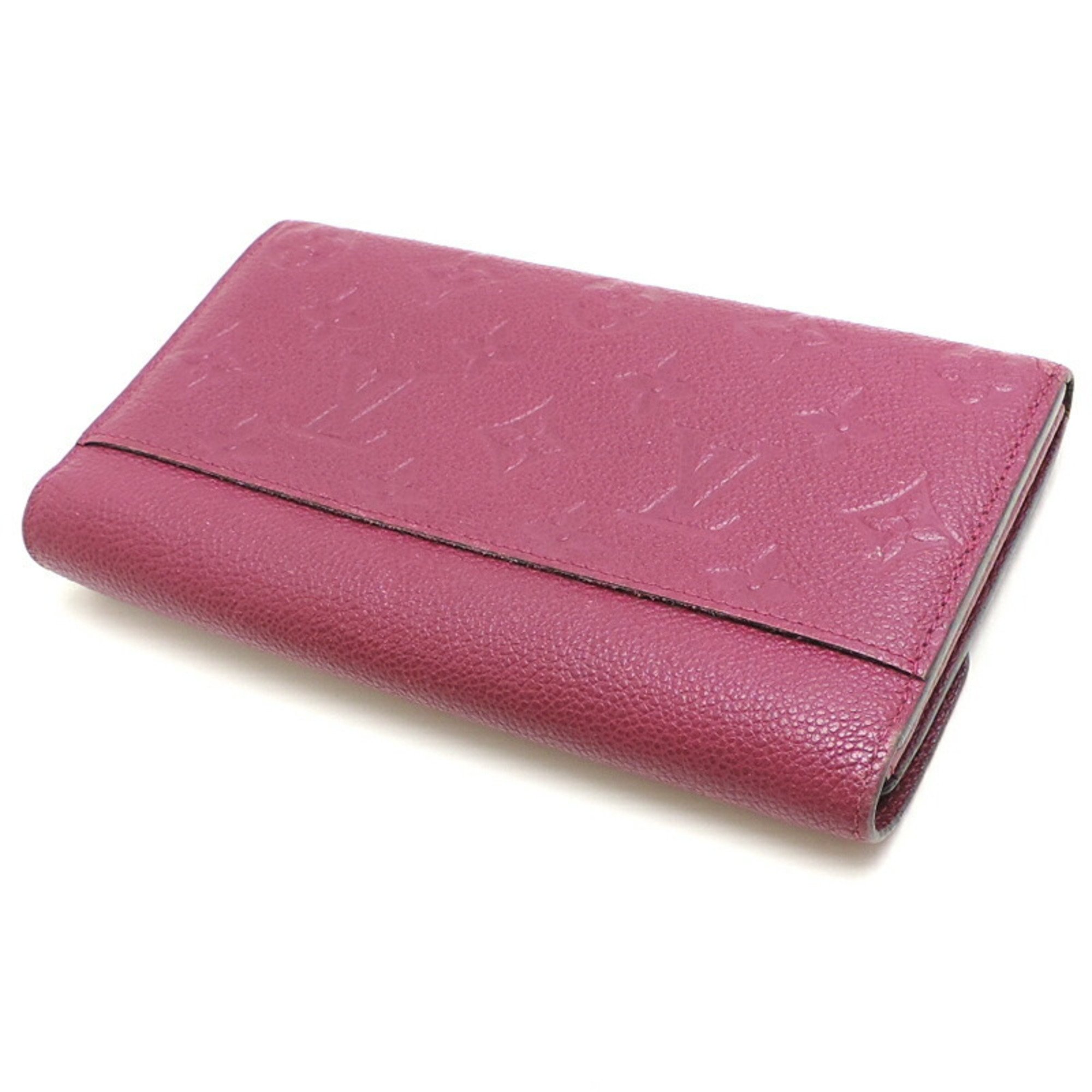 Louis Vuitton Portefeuille Sarah Ladies Long Wallet M62213 Monogram Empreinte Raisin (Purple)