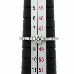 Cartier Ethancel Half Diamond 0.21ct E/VVS1/3EX #48 Ring Pt Platinum