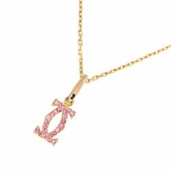 Cartier 2C Charm Sapphire Necklace 42cm K18 PG Pink Gold 750 C2