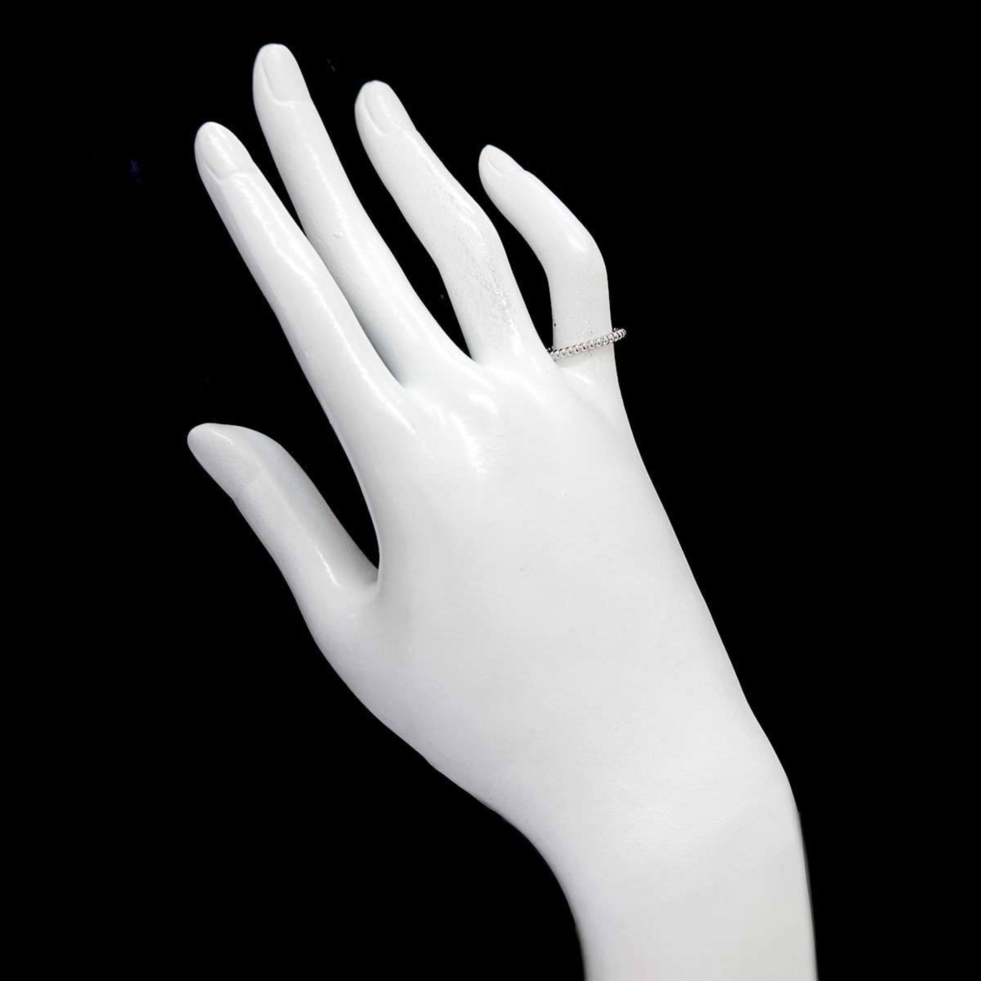 Van Cleef & Arpels VCA Perlee #47 Ring Small K18 WG White Gold 750