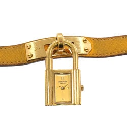 Hermes Kelly Watch Ladies' Gold Quartz Padlock