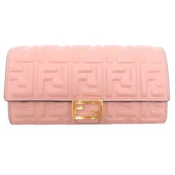 Fendi Continental Wallet Baguette Women's Bi-fold 8M0251-AAJD-2081835 Leather Pink Beige