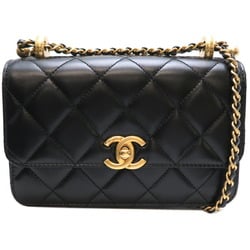 Chanel Matelasse Flap Chain Women's Shoulder Bag AS2615 Lambskin Noir (Black)