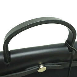 Hermes Airbag PM □F stamped 2009 Women's shoulder bag Toile Officier Noir (Black)