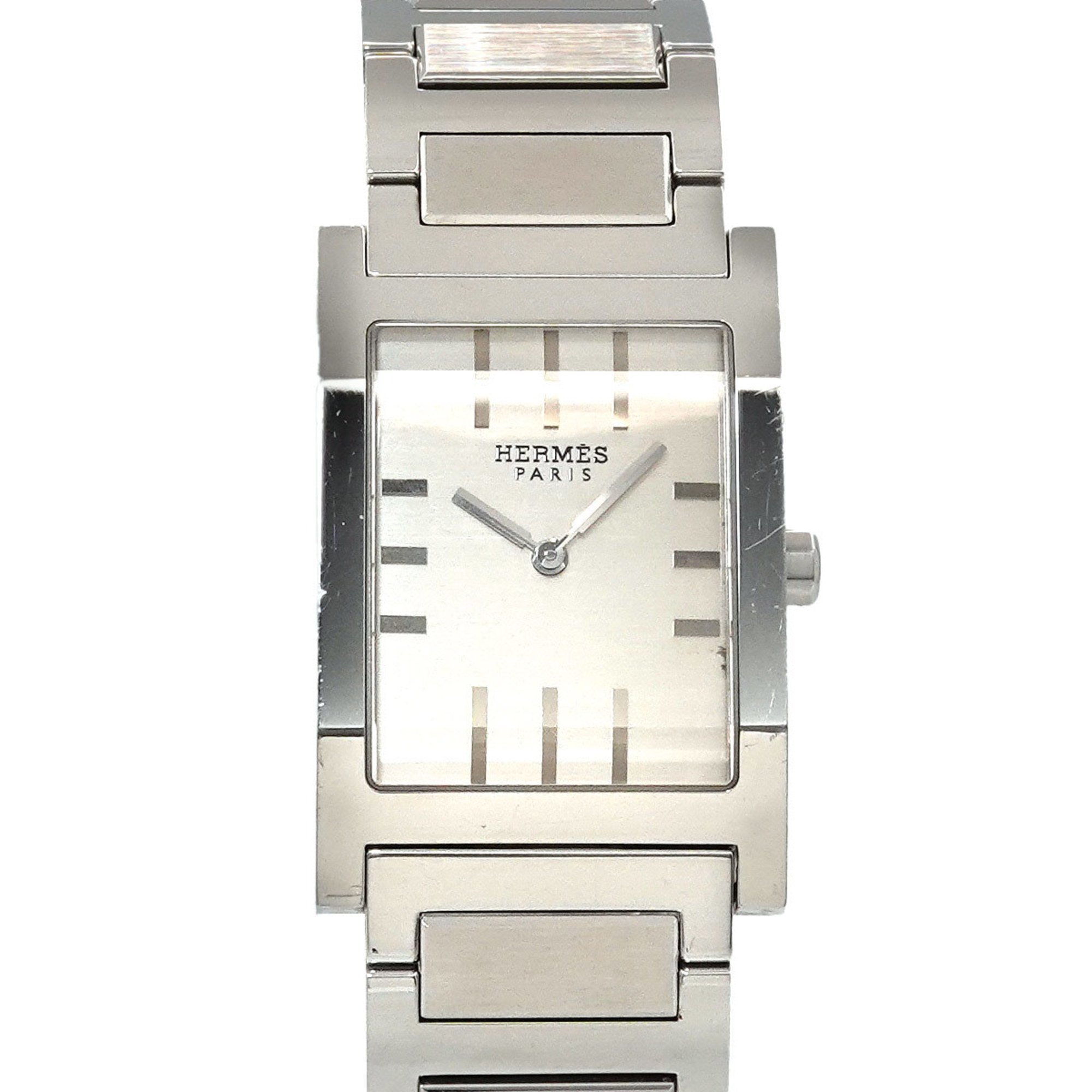 Hermes HERMES Tandem TA1 710 Men's Watch Silver Quartz